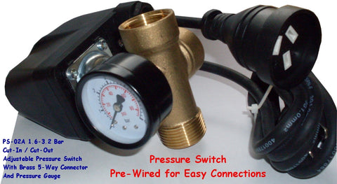 PC-02 Pre-wired Pressure Switch